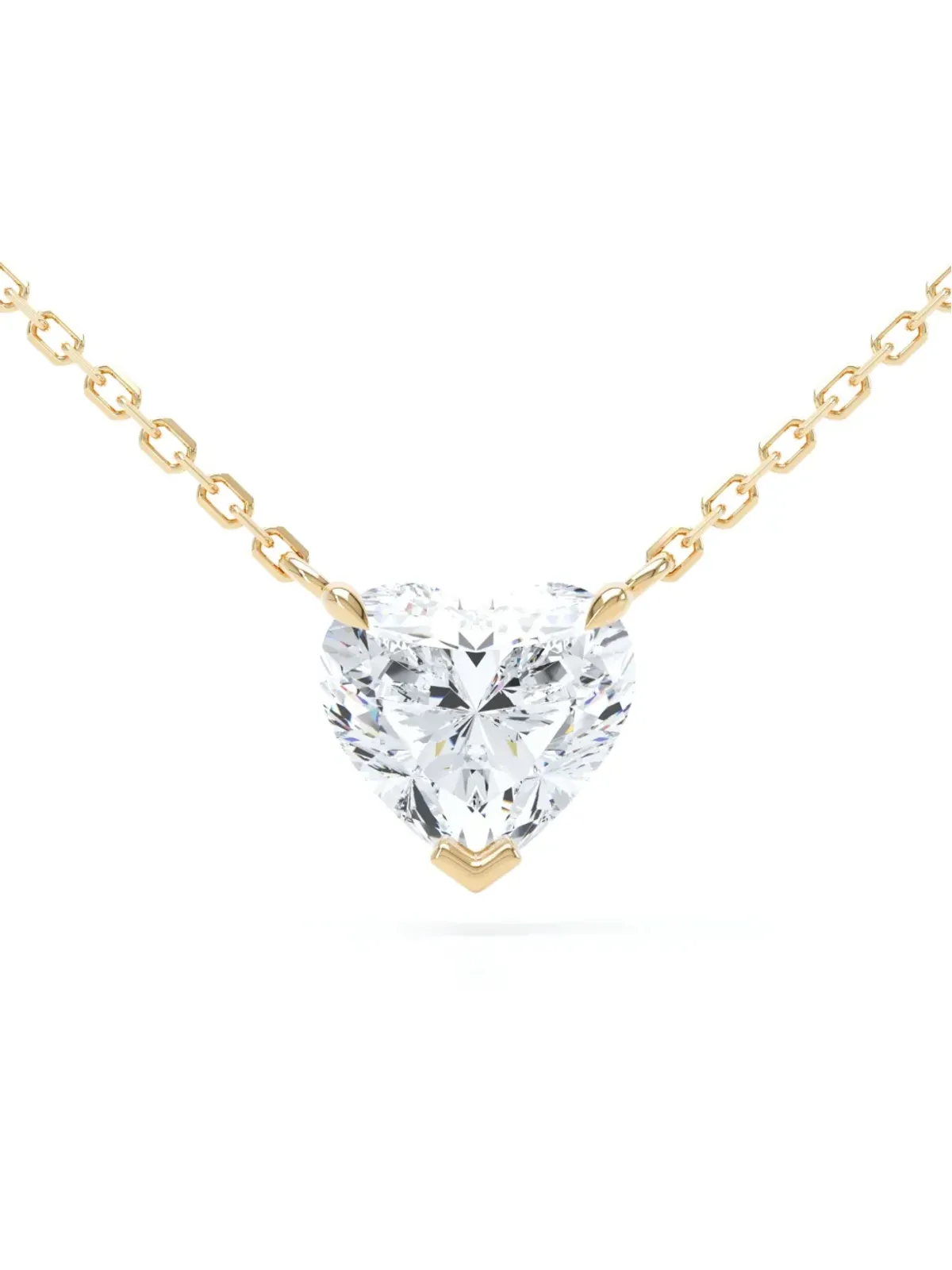 LOEV 18kt recycled yellow gold Floating Heart diamond necklace - 画像2