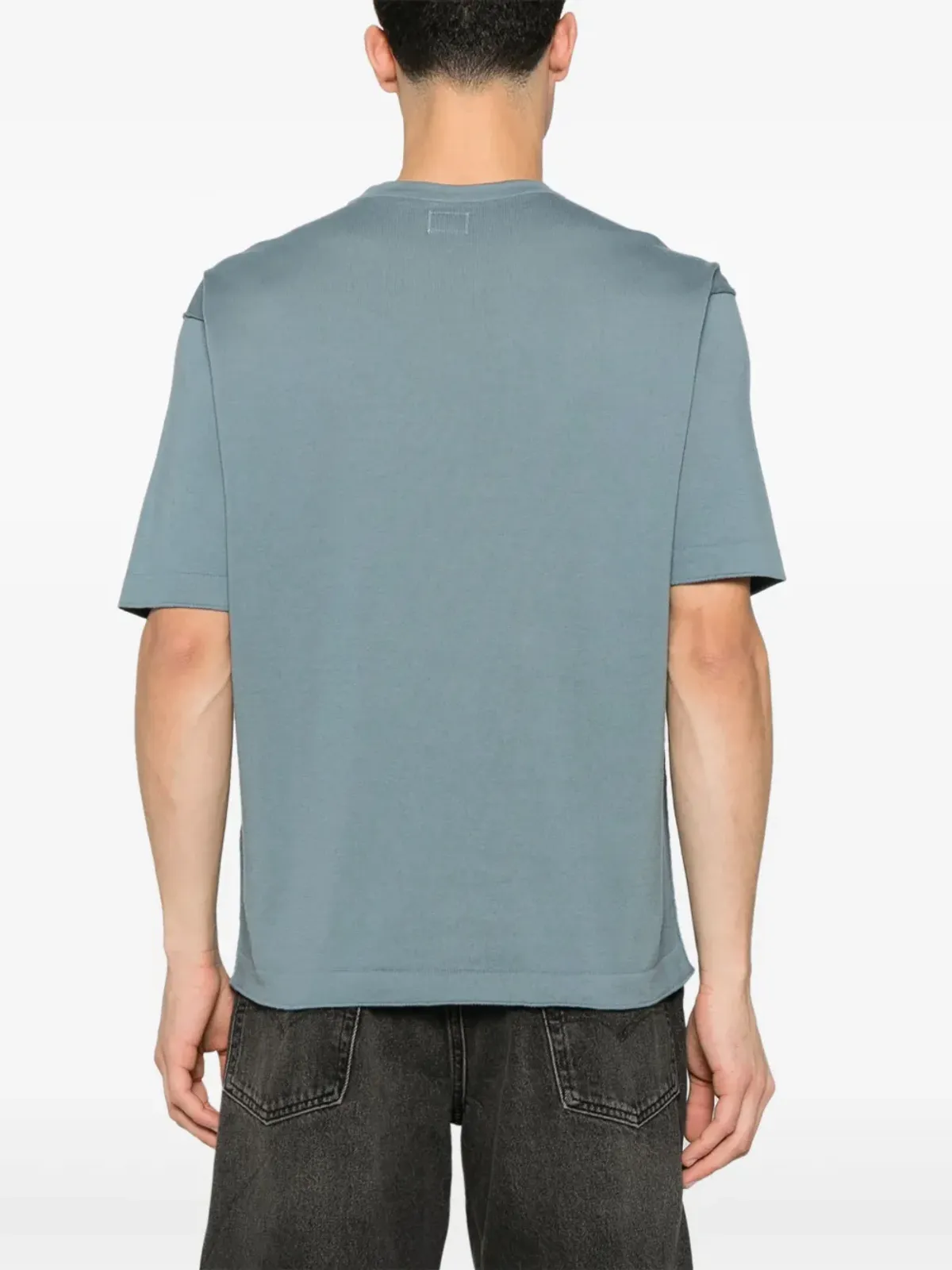 C.P. Company ファインニット Tシャツ ブルー - 画像3