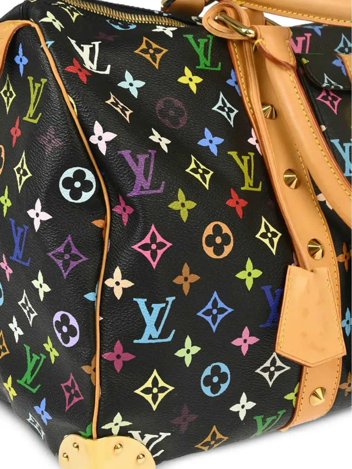 Louis Vuitton ビンテージ x Takashi Murakami 2003 Speedy 45 ハンドバッグ - 画像3