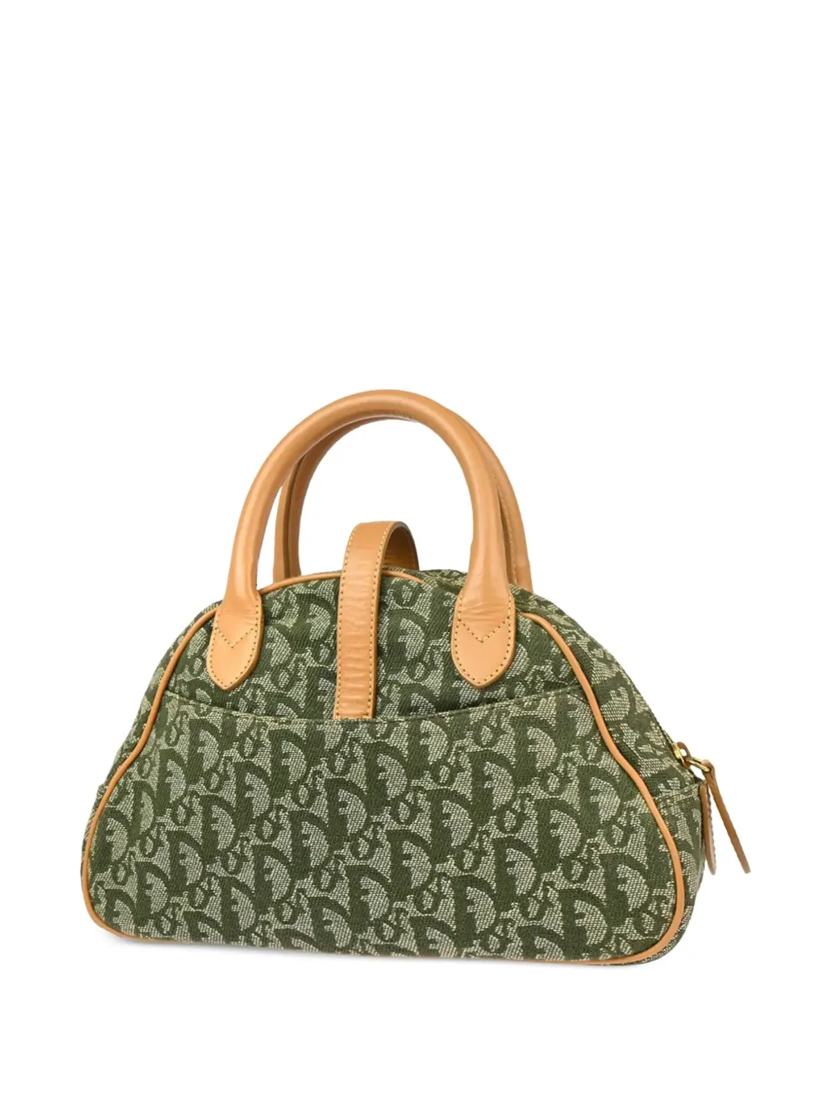 Christian Dior ビンテージ 2001 ダブルサドル・トロッター ハンドバッグ グリーン - 画像2