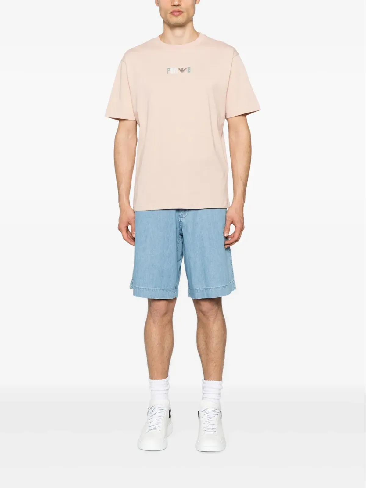 Emporio Armani コットンTシャツ ピンク - 画像2