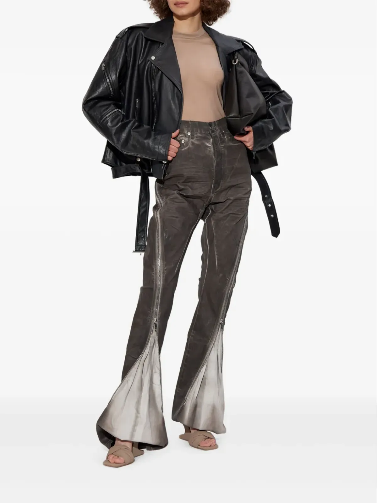 Rick Owens DRKSHDW フレアジーンズ - ブラウン - 画像2