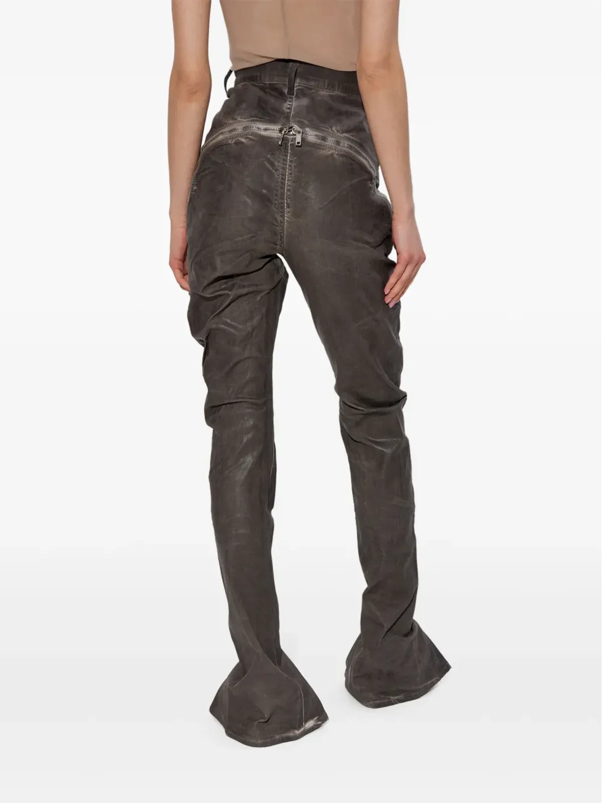 Rick Owens DRKSHDW フレアジーンズ - ブラウン - 画像4
