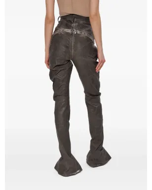 Rick Owens DRKSHDW フレアジーンズ - ブラウン - サムネイル4