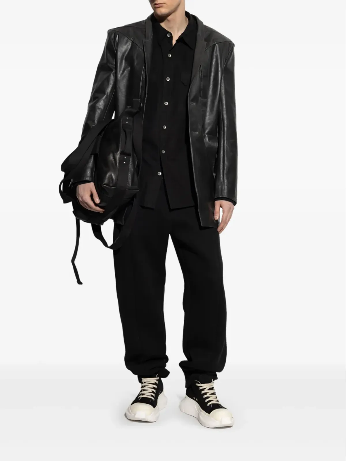 Rick Owens DRKSHDW ドローストリングシャツ - ブラック - 画像2