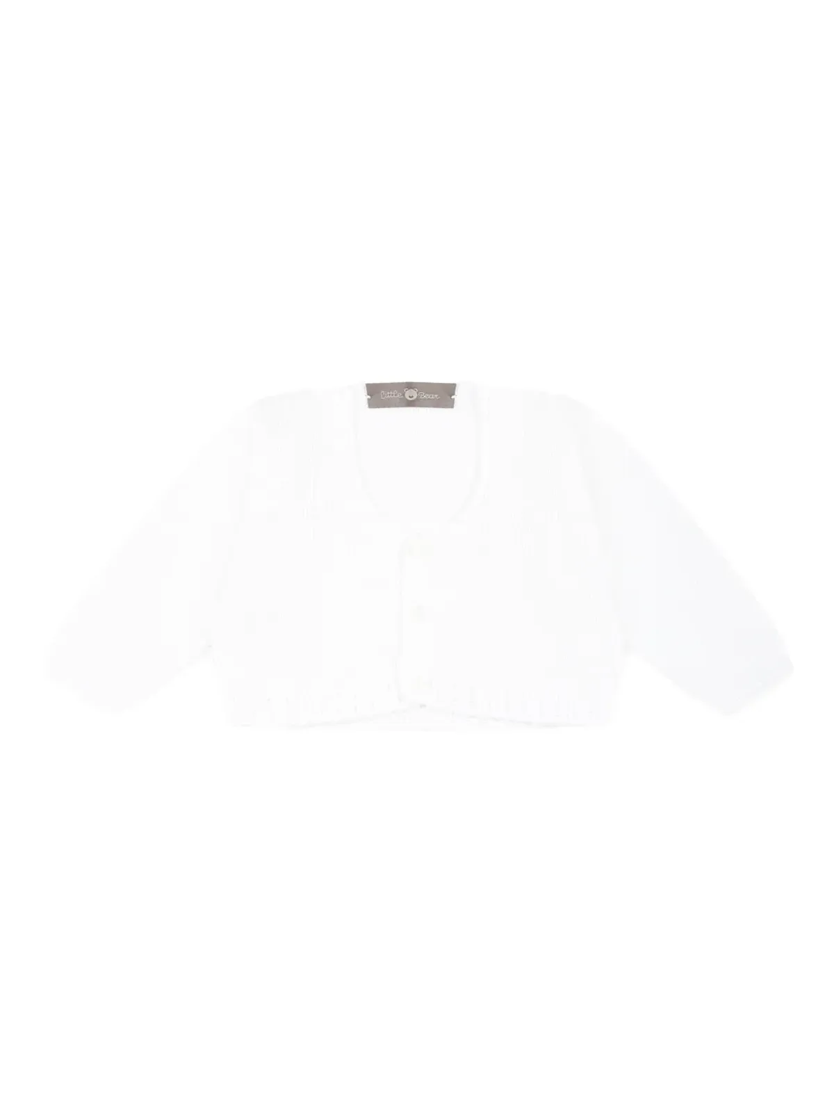 Little Bear コットンカーディガン - White - 画像1
