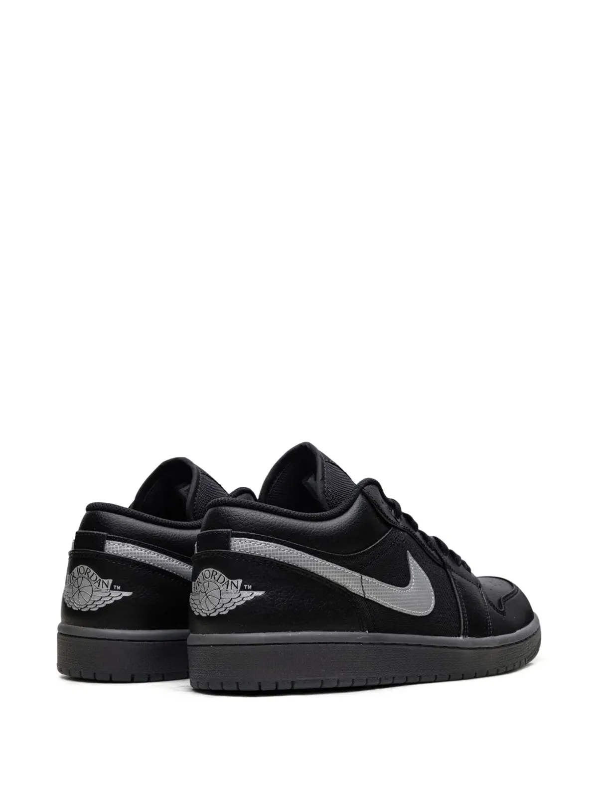 Jordan 1 ロー ブラック/ホワイト/ダークスモークグレー スニーカー - 画像3