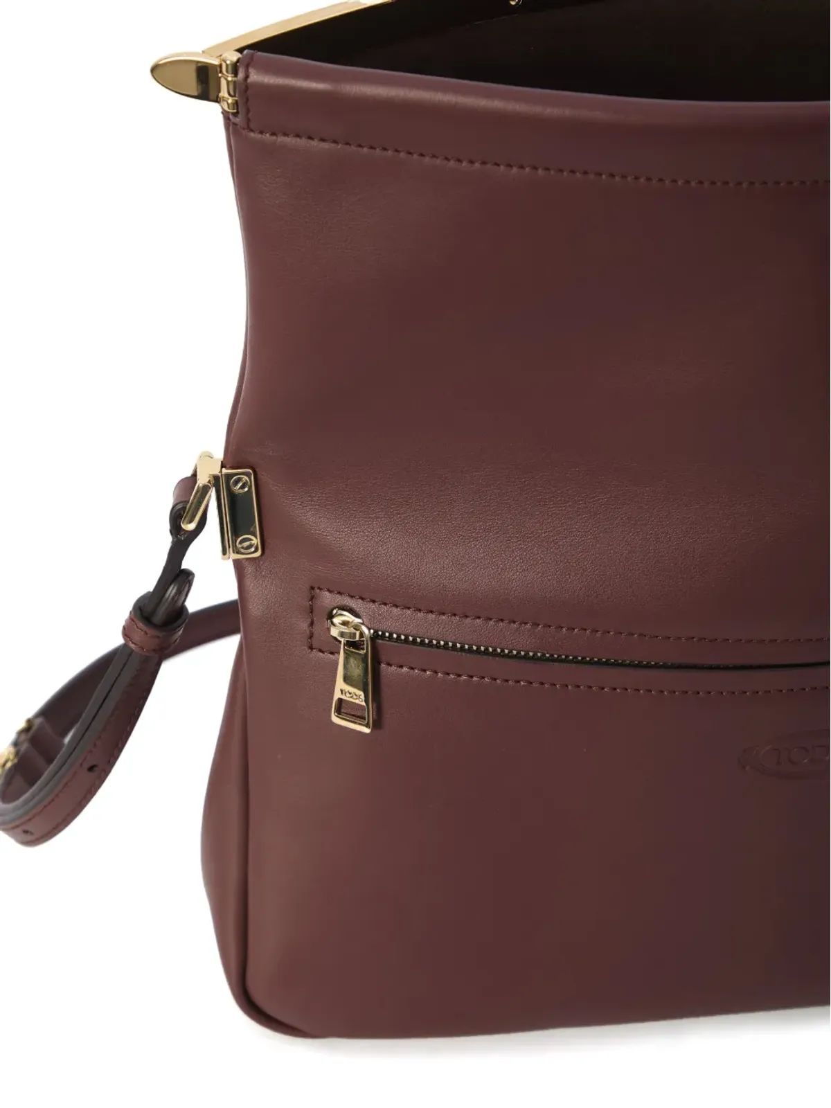 Tod's 小さめのマゼンタ フラップバッグ - ブラウン - 画像4