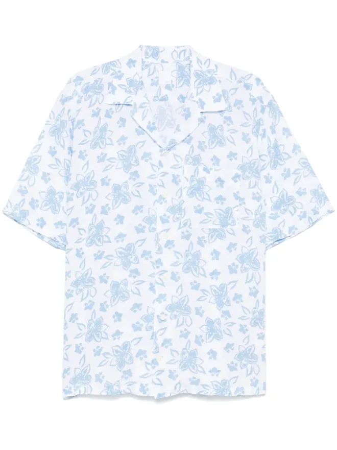 120% Lino 120% Lino 花柄プリントシャツの商品画像