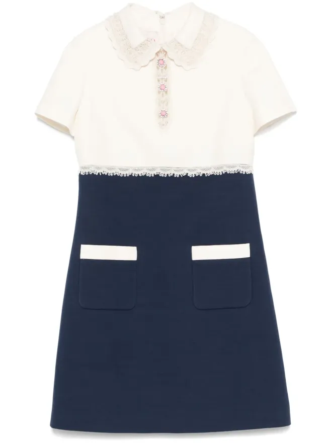 Valentino Garavani Valentino Garavani カラーブロックミニドレスの商品画像