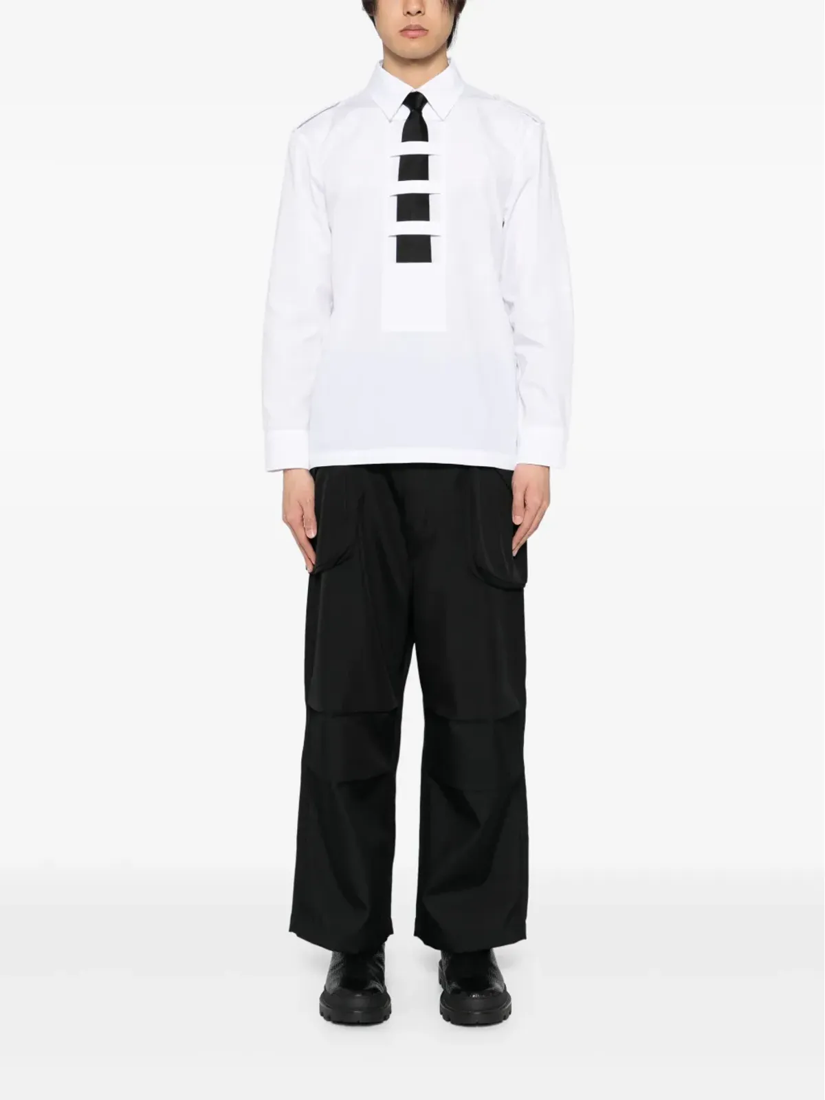 Olly Shinder Tie Cage shirt - White - 画像2
