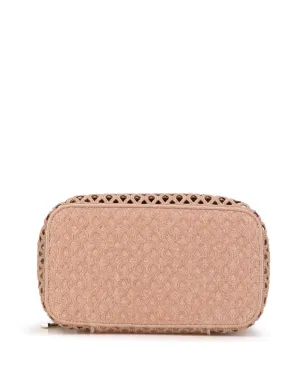 ビンテージ Christian Dior ヴァニティケース メッシュ刺繍 ピンク - サムネイル3