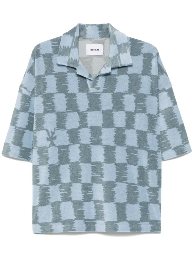 Bonsai Bonsai チェッカーボード Tシャツ ブルーの商品画像