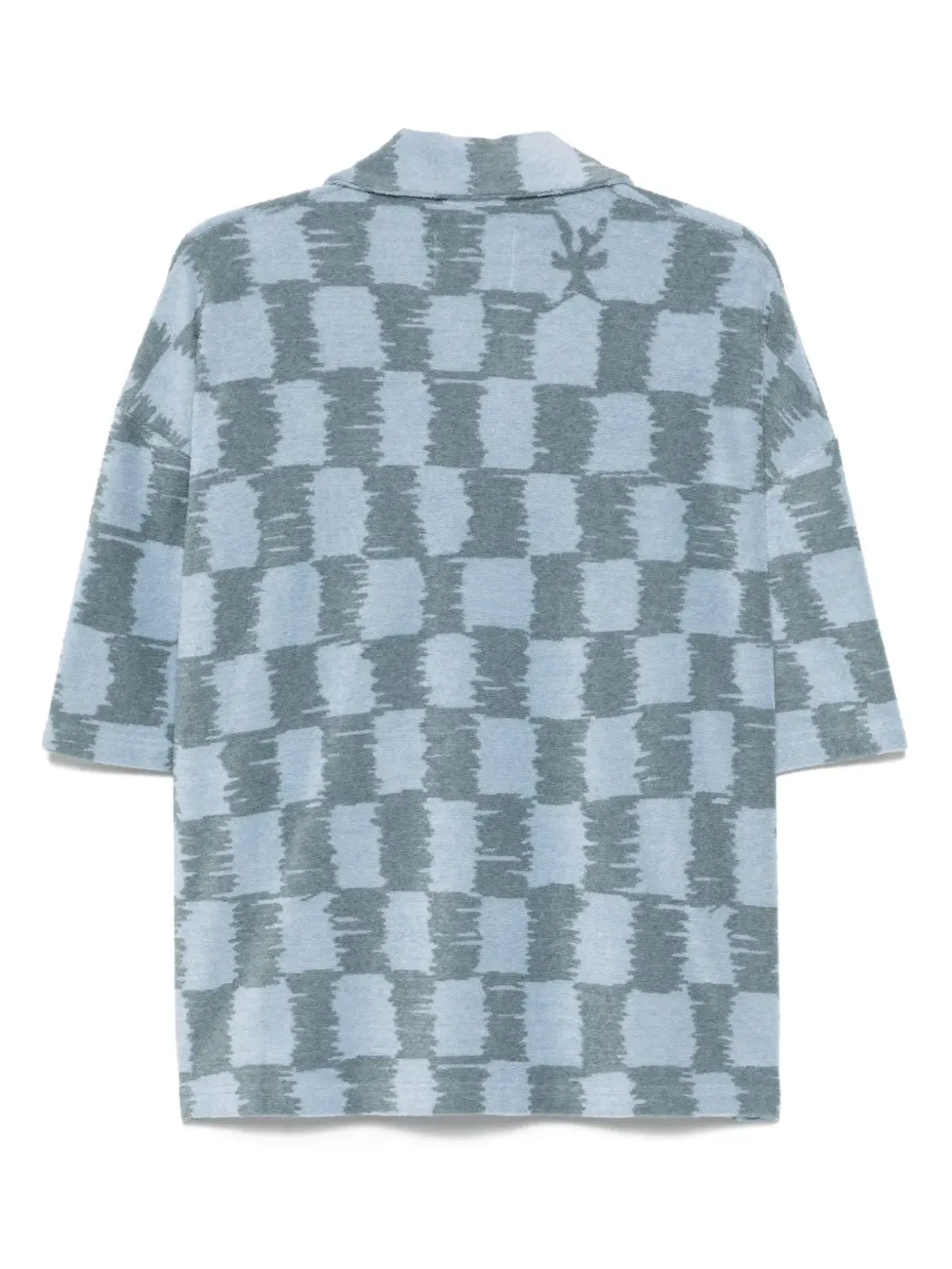 Bonsai チェッカーボード Tシャツ ブルー - 画像2