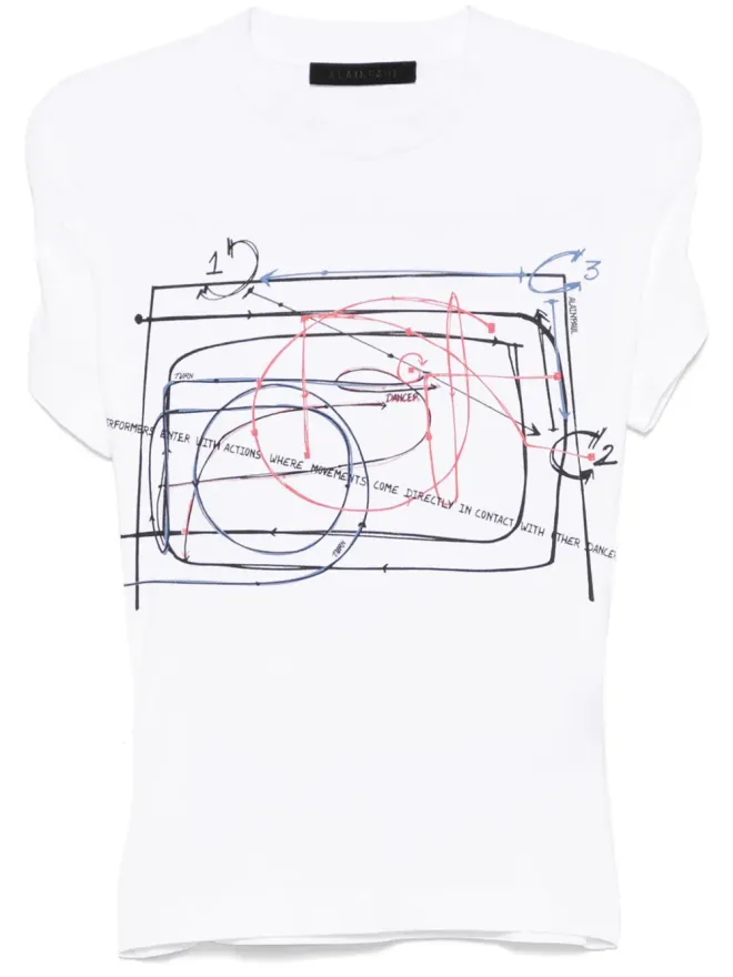 ALAINPAUL ALAINPAUL プリント エラスティックストラップ Tシャツの商品画像