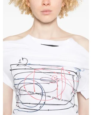 ALAINPAUL プリント エラスティックストラップ Tシャツ - サムネイル5