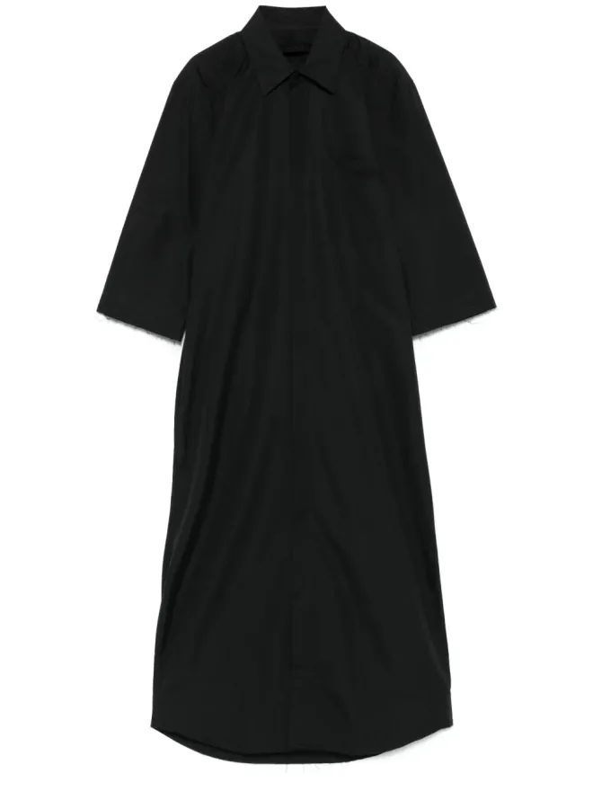ALAINPAUL ALAINPAUL 七分袖シャツミディドレス - ブラックの商品画像