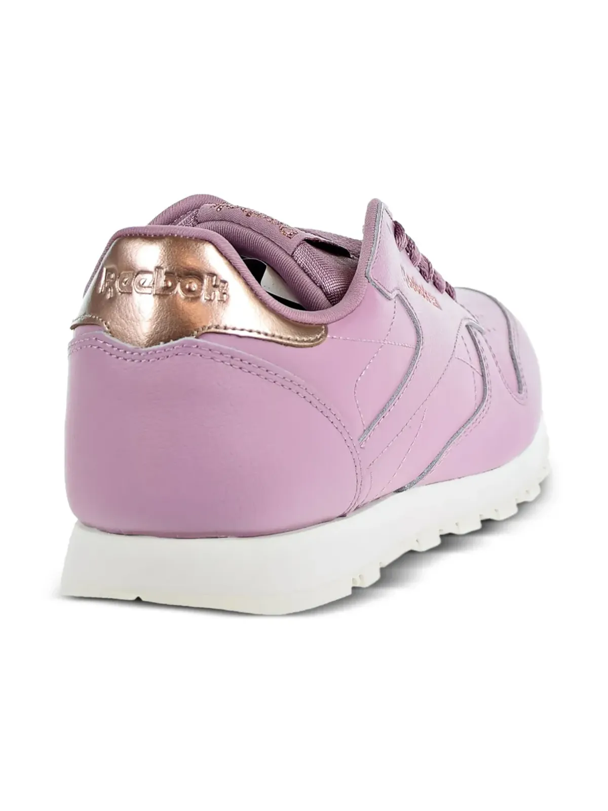 Reebok Kids クラシックレザーGS メタリックディテール レザースニーカー ピンク - 画像3