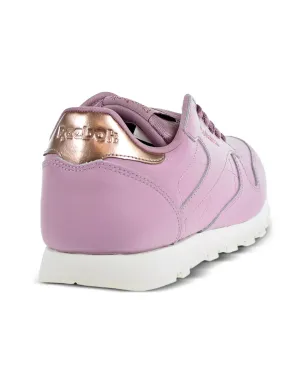 Reebok Kids クラシックレザーGS メタリックディテール レザースニーカー ピンク - サムネイル3