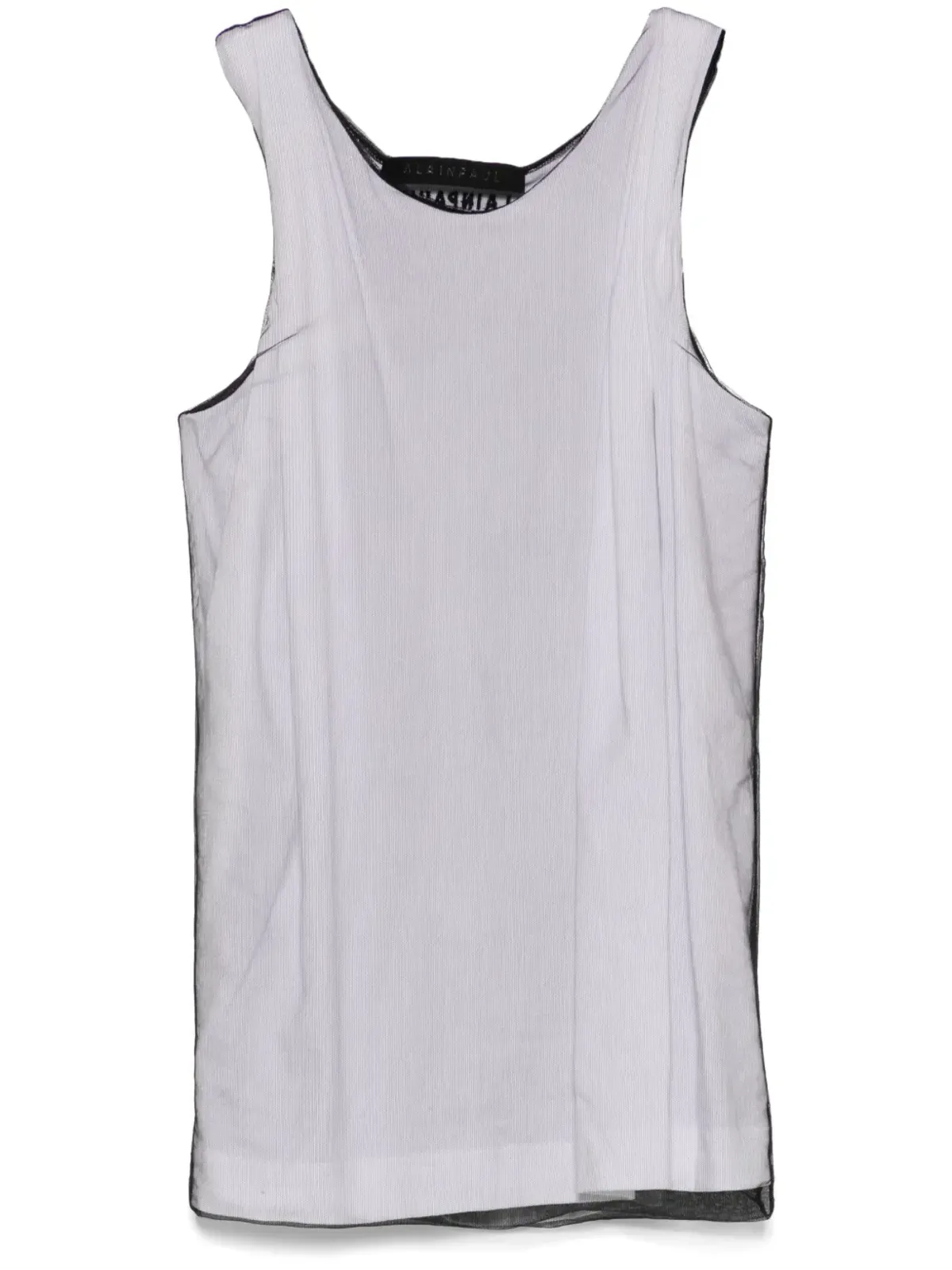 ALAINPAUL mesh-overlay tank top - 画像1