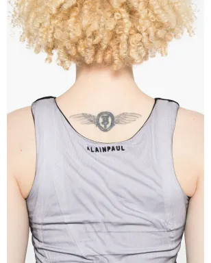 ALAINPAUL mesh-overlay tank top - サムネイル5