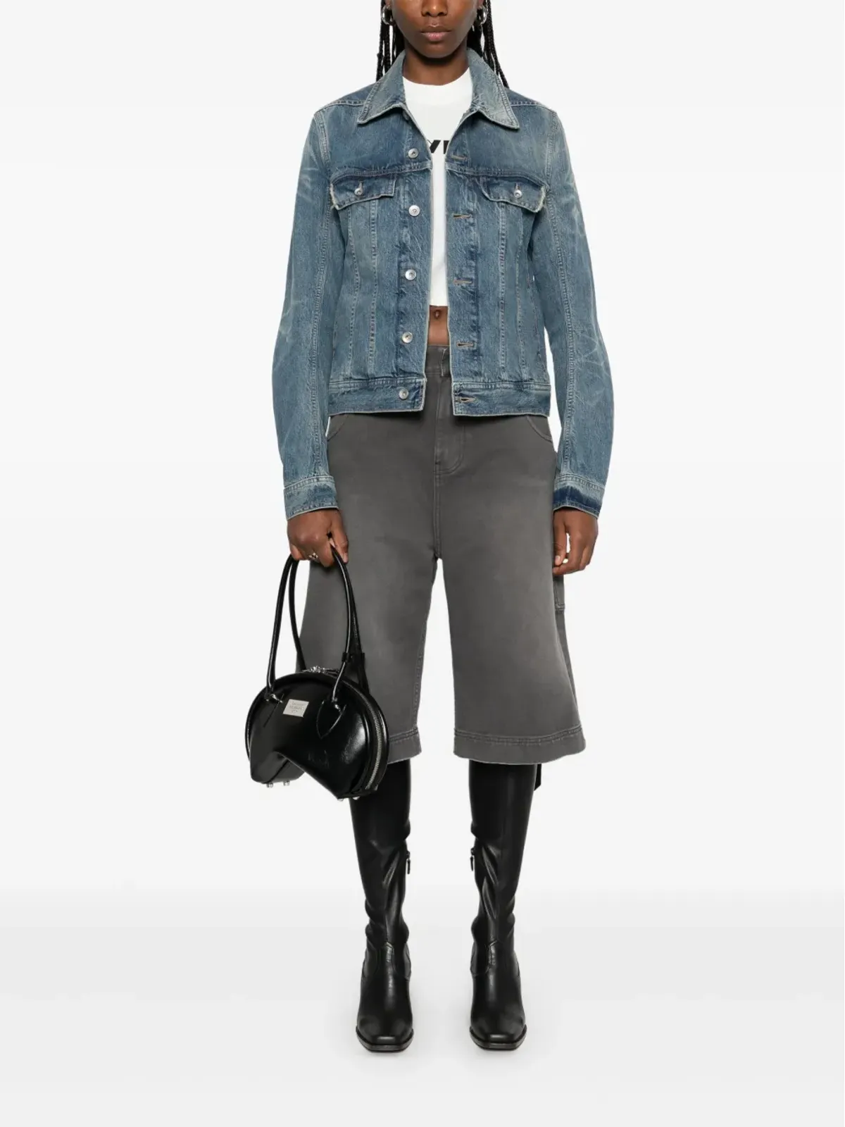 Rick Owens DRKSHDW トラッカー ジャケット ブルー - 画像2