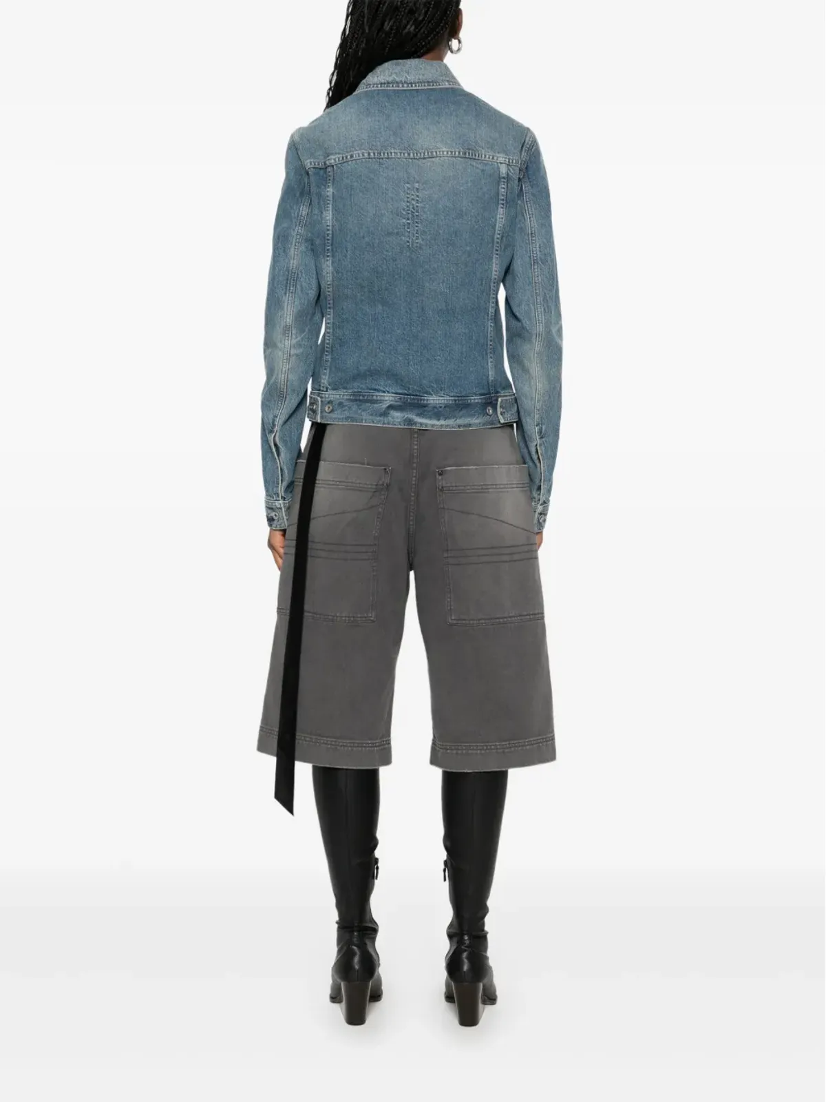Rick Owens DRKSHDW トラッカー ジャケット ブルー - 画像4