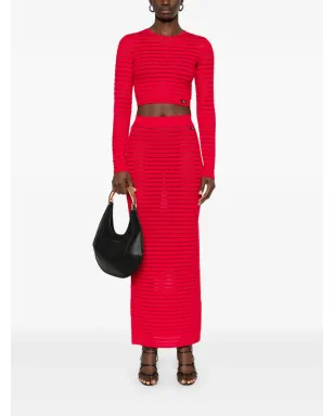 Elisabetta Franchi オープンニットミディスカート - サムネイル2