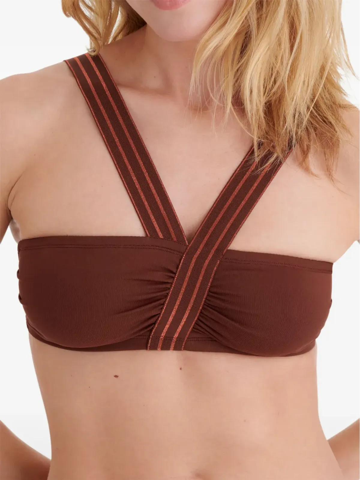 ERES Rendez-vous ruched strap bikini top - 画像5