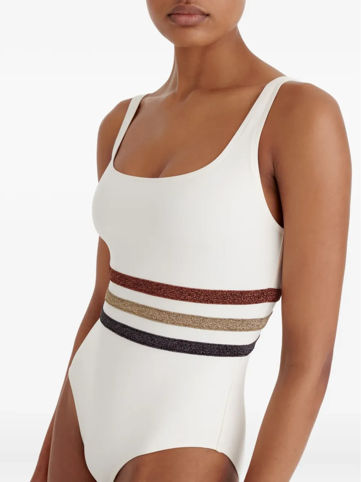 ERES Radieux striped-waistband swimsuit - 画像5