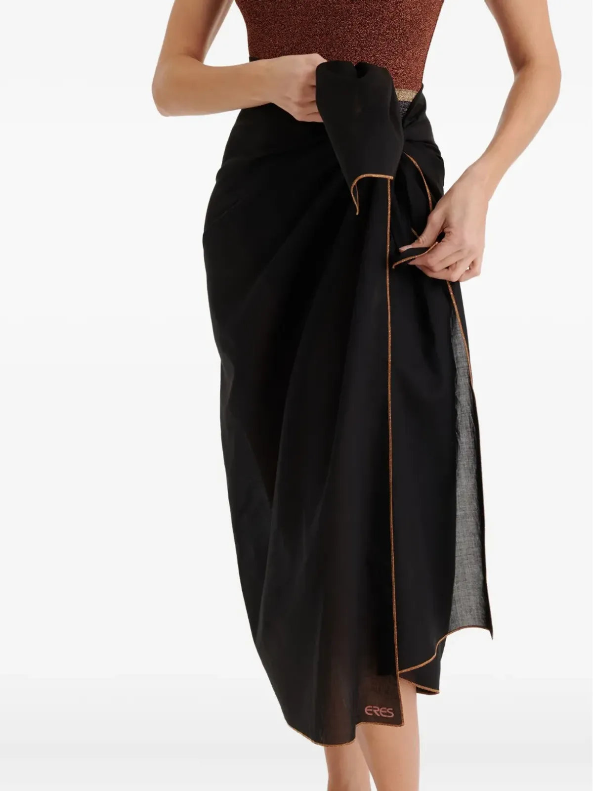 ERES Cabine wrap sarong - Black - 画像4
