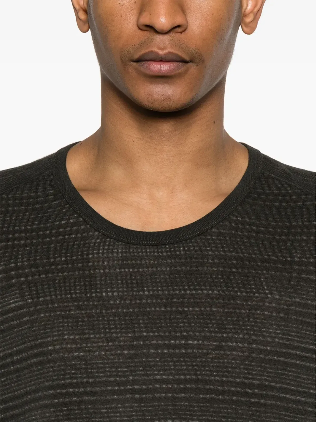 Jan Jan Van Essche ストライプTシャツ（ブラウン） - 画像4