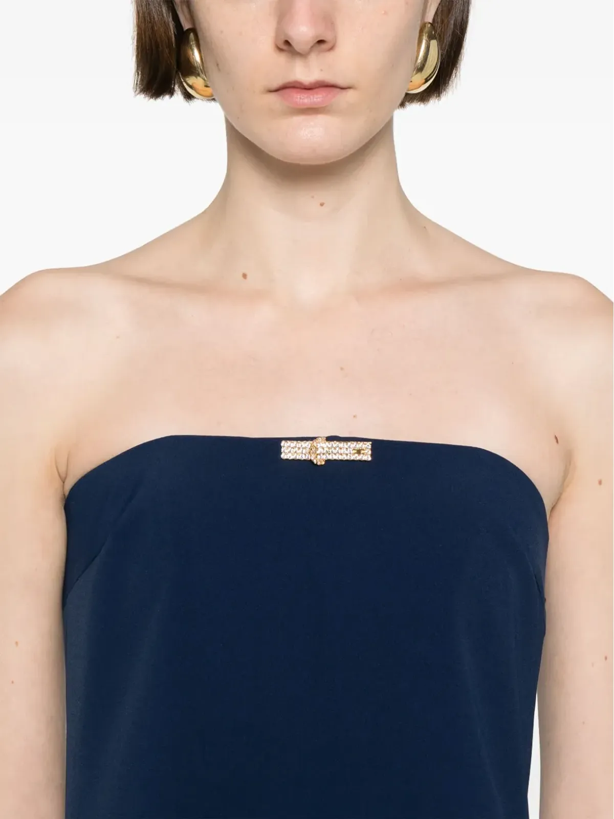 Elisabetta Franchi ストラップレス マキシ ドレス - ブルー - 画像5