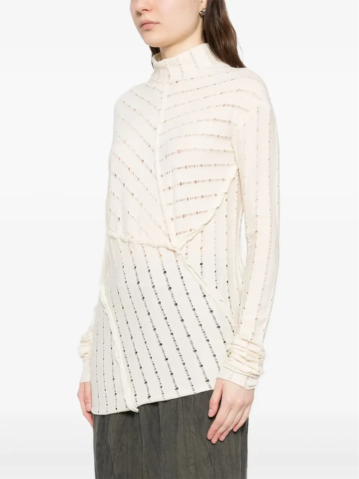 CHIAHUNG SU long-sleeved top - Neutrals - 画像3