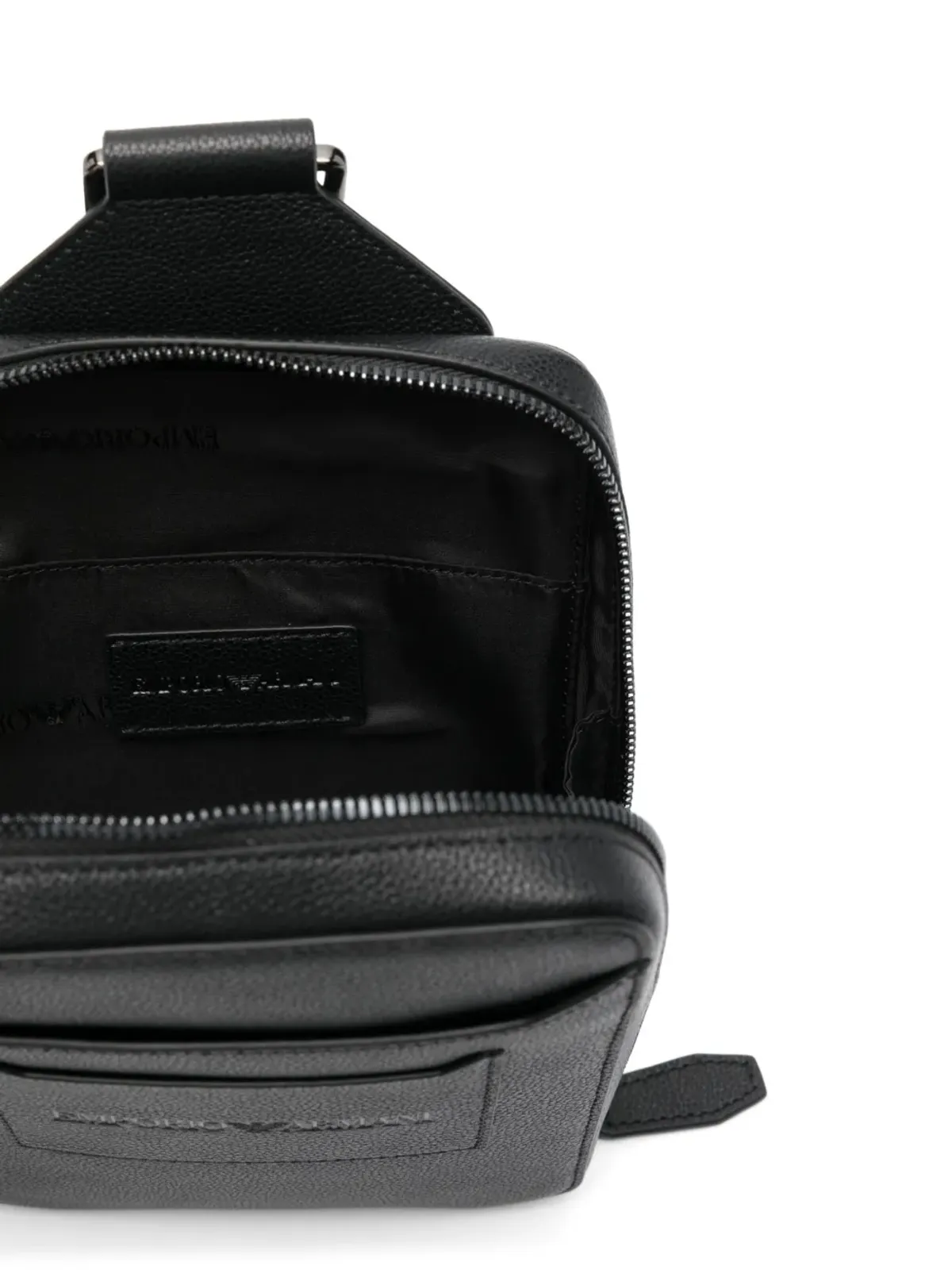 Emporio Armani レザー メッセンジャー バッグ - ブラック - 画像5