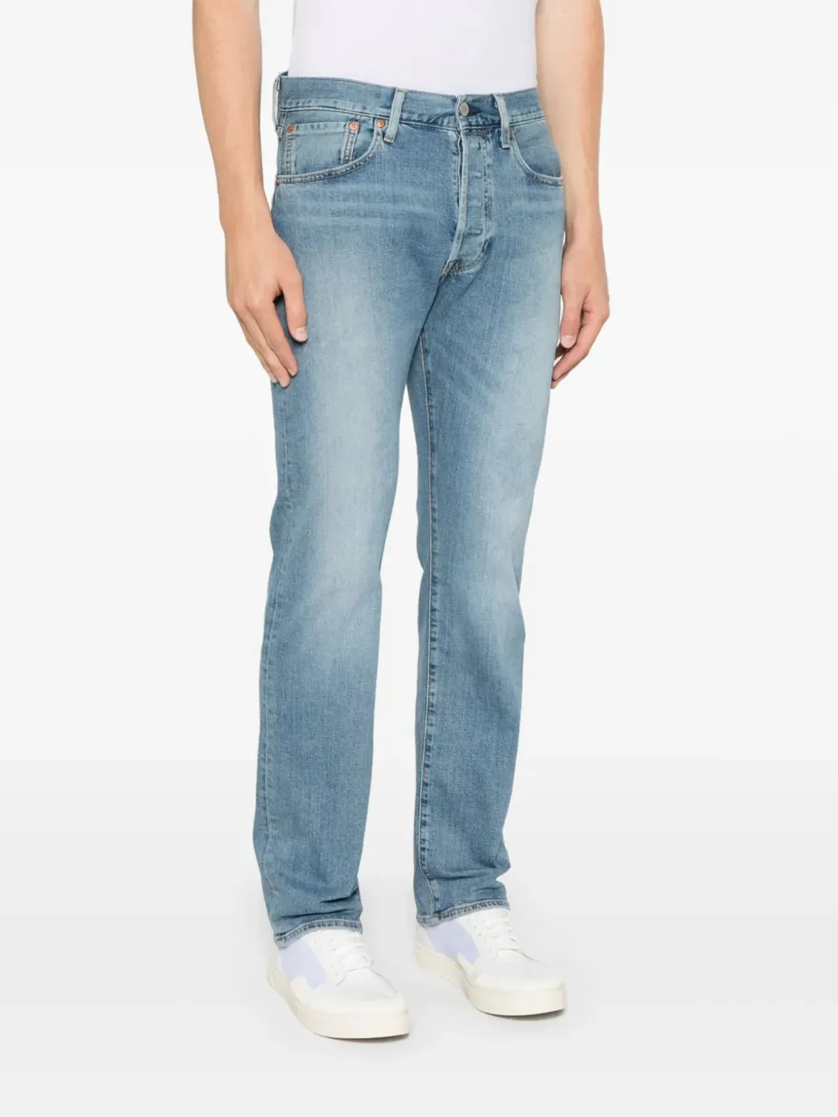 Levi's 501 オリジナル ストレートジーンズ ブルー - 画像3