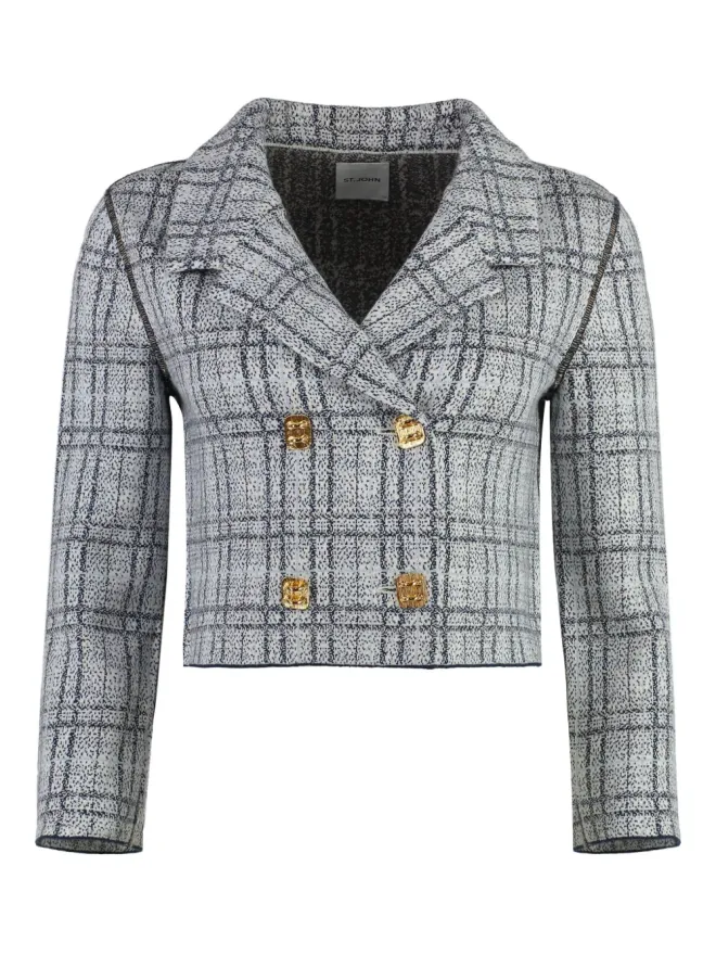 St. John St. John チェック柄ダブルブレストジャケットの商品画像