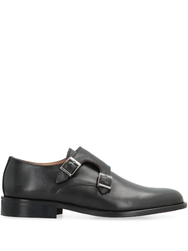 Bruno Magli Bruno Magli double-buckle monk shoes - Blackの商品画像