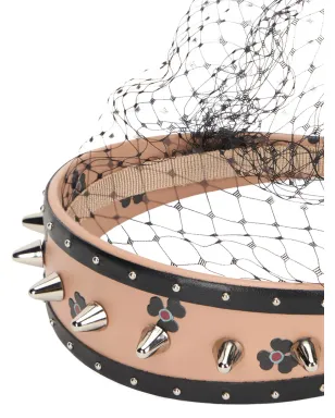 RED(V) スパイク付きフラワーヘアバンド（ニュートラルカラー） - サムネイル3