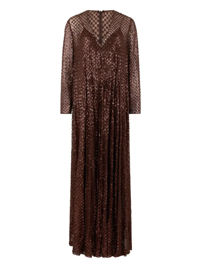 Valentino Garavani Valentino Garavani スパンコール装飾マキシドレスの商品画像