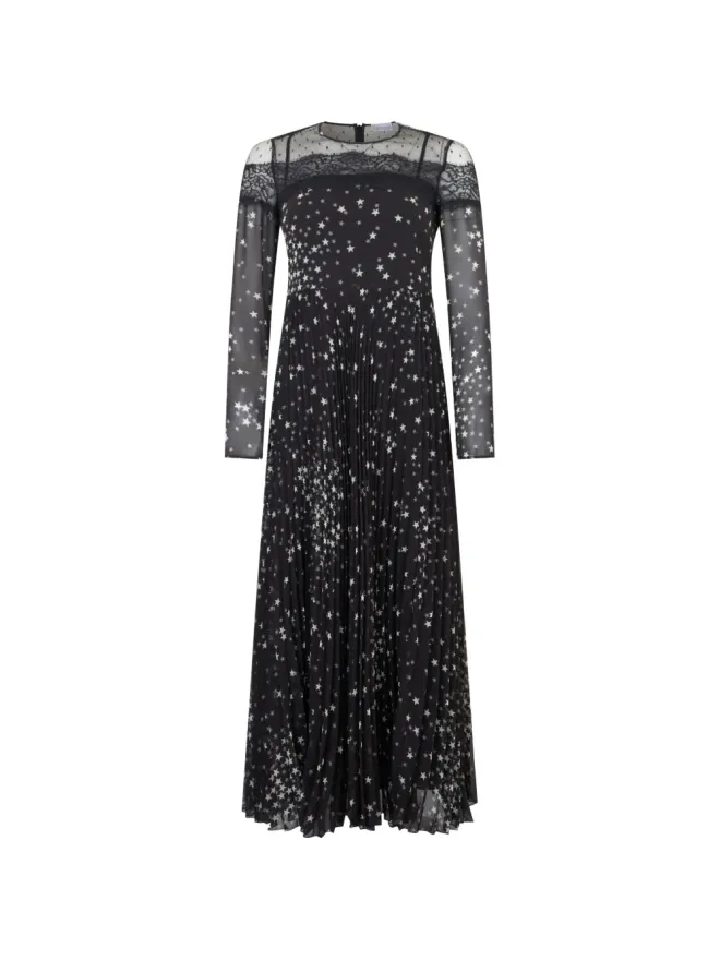 Valentino Garavani Valentino Garavani 星柄レースのマキシドレスの商品画像