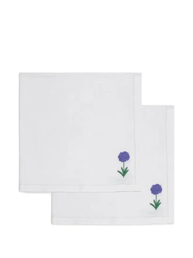 Gohar World Gohar World 花柄刺繍ナプキン（2枚組）の商品画像