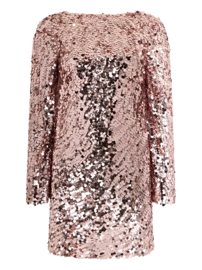 Valentino Garavani Valentino Garavani ピンクのスパンコール装飾ドレスの商品画像