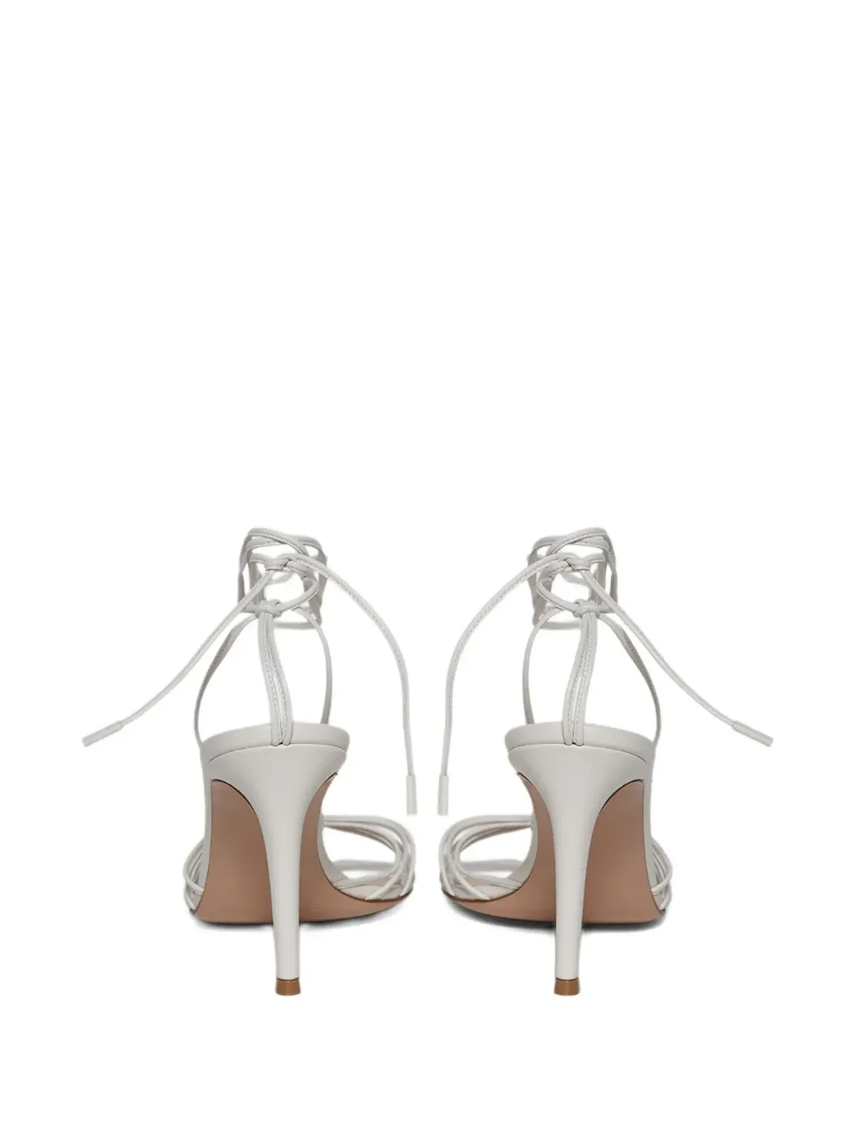 Gianvito Rossi 85mmレースアップレザーサンダル - White - 画像2