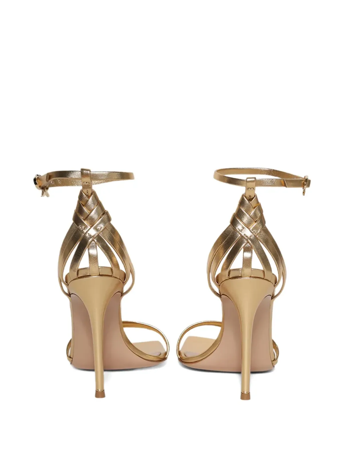Gianvito Rossi 105mm ブレイド アンクルストラップ サンダル - ゴールド - 画像2