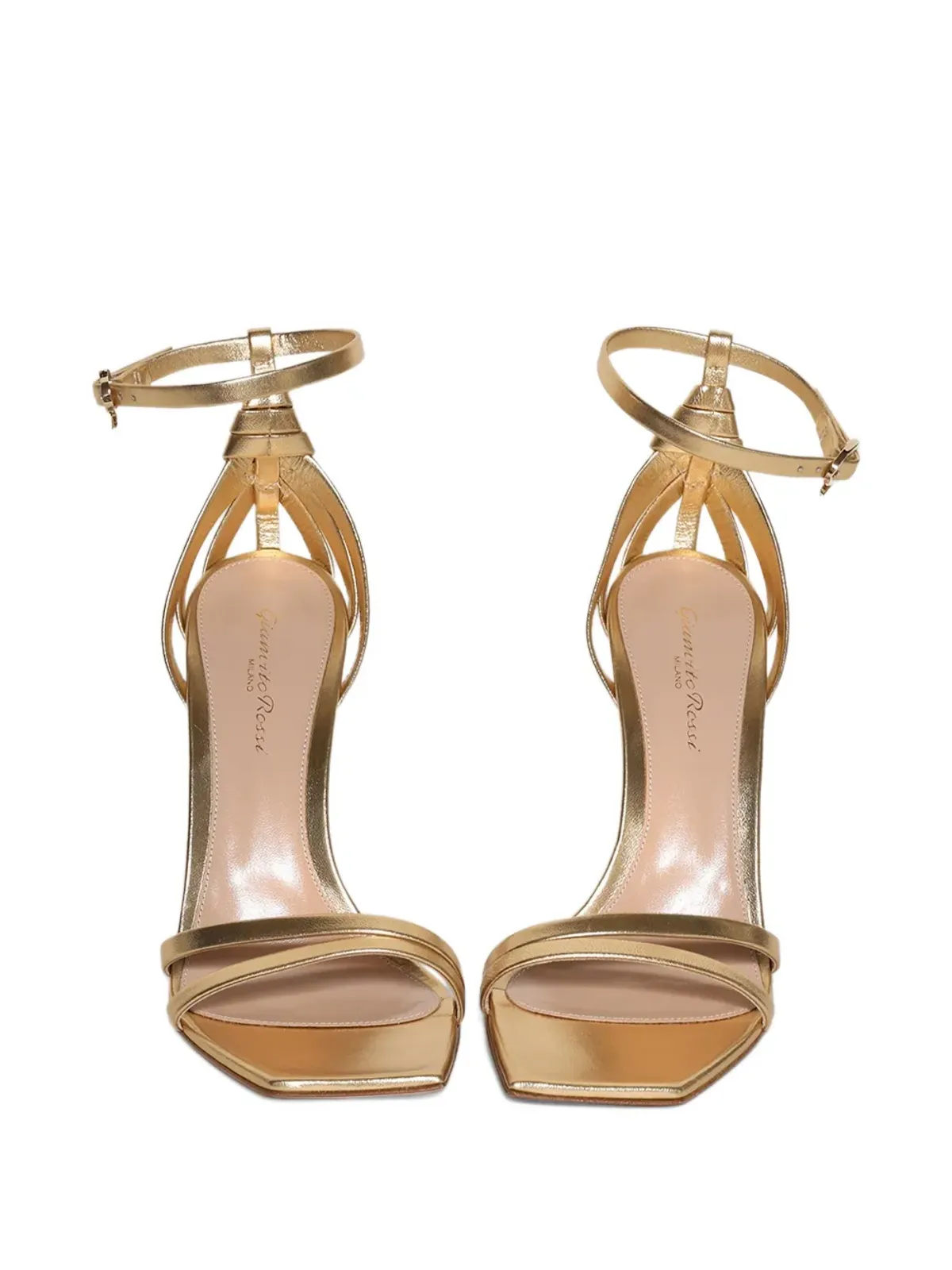 Gianvito Rossi 105mm ブレイド アンクルストラップ サンダル - ゴールド - 画像3