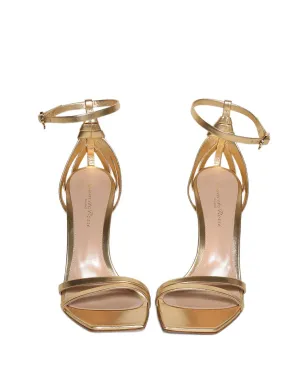 Gianvito Rossi 105mm ブレイド アンクルストラップ サンダル - ゴールド - サムネイル3