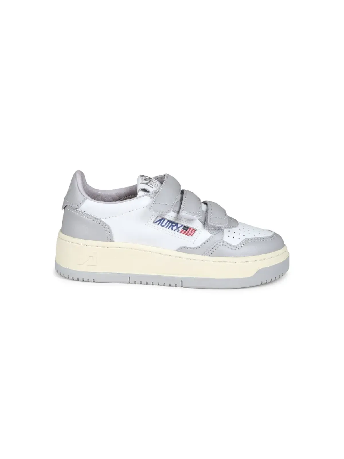 Autry Kids Kidstripes Low ホワイト/ライトグレー スニーカー - 画像2