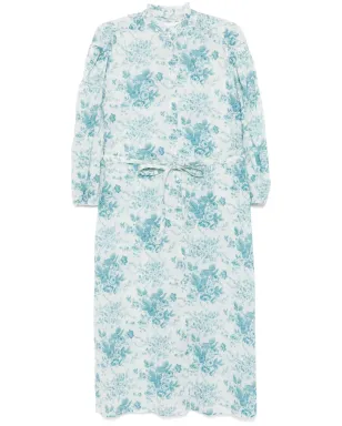 Antik Batik Cinzプリント ミディ丈ドレス ブルー - サムネイル1