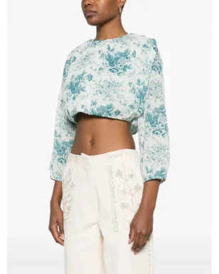 Antik Batik Cinz クロップトップ - ブルー - サムネイル3